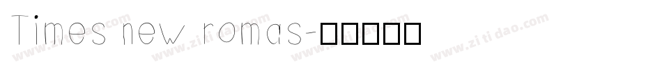 Times new romas字体转换
